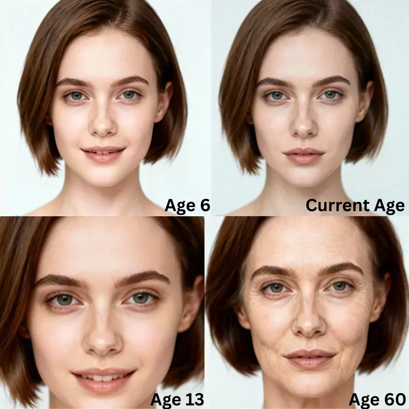 Face Aging for Previewing Your Young or Old Faces