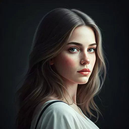 AI Generated Girl Looking Portrait